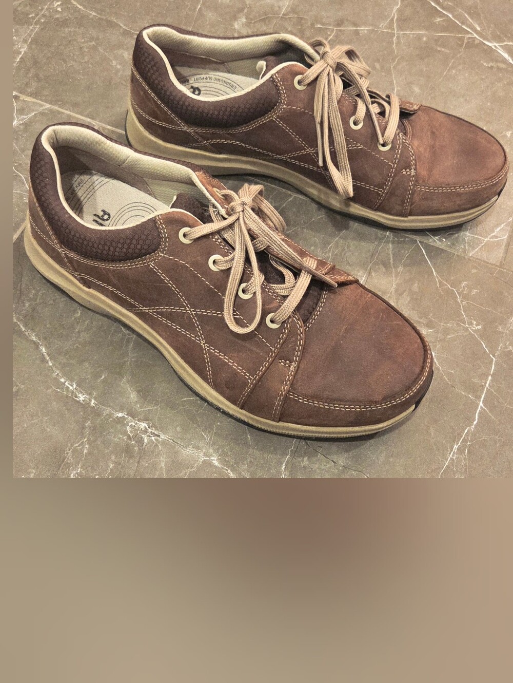 Ahnu Women's Taraval Brown Leather Lace-Up Walking/Light Hiking Waterproof Shoe